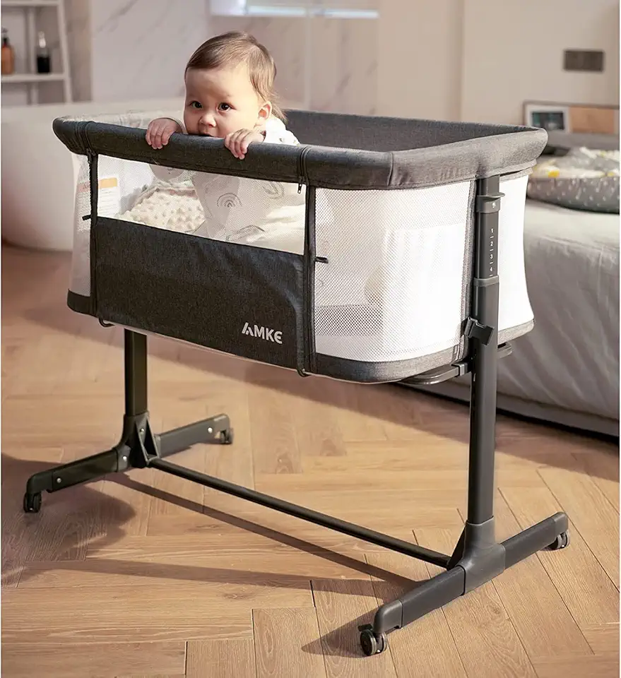Luxury Electric Baby Swing for Infants, 45dB Quiet Dual Motor