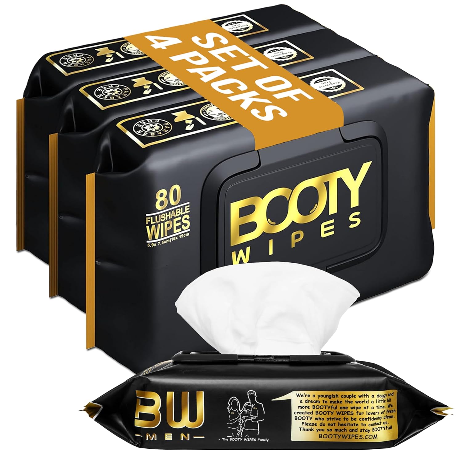 Flushable Wipes for Adults, 80-Count