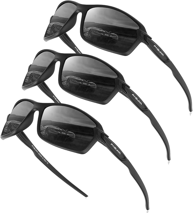 Lightweight Square Polarized Sunglasses For Men UV400 Protection