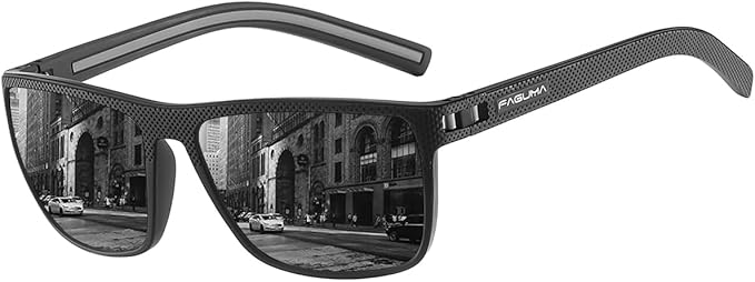 Lightweight Square Polarized Sunglasses For Men UV400 Protection