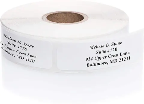 Artistic Direct White Personalized Return Address Labels, Roll of 250