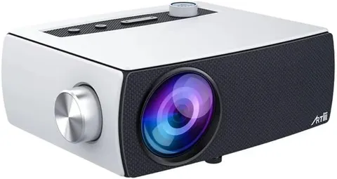 Projector with 5G WiFi and Bluetooth, Native 1080P, 100" Screen (White)