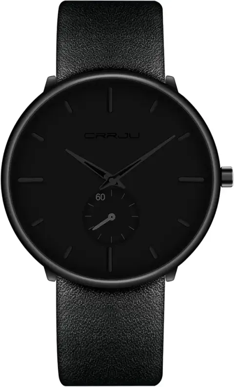 August Steiner Men's Casual Leather Watch, Big Face Chronograph