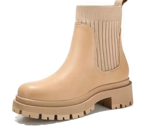 BACIA Women's Chelsea Boots, Platform Ankle Boots with Lug Sole