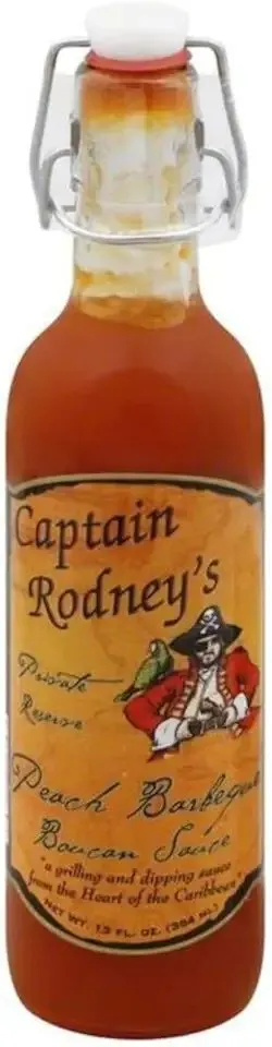 Captain Rodney's Spicy Peach Barbeque Sauce, 17 oz