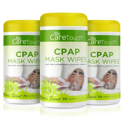 CPAP Mask Wipes - 3 Packs of 70 Unscented Cloths for Daily Mask Care