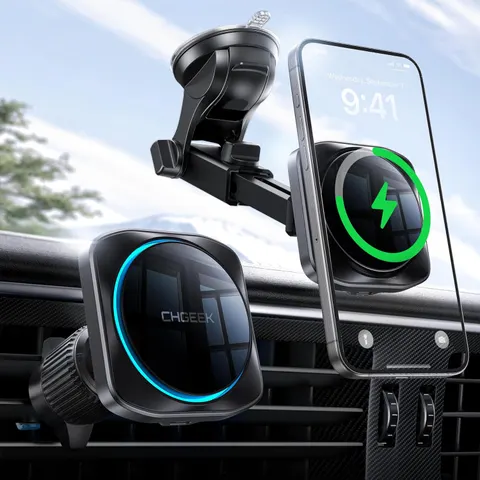 Wireless Car Charger Phone Holder, 15W, Dashboard