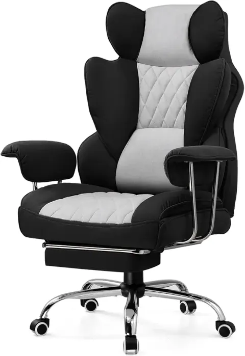 Ergonomic Computer Chair with Pocket Spring Cushion, Black