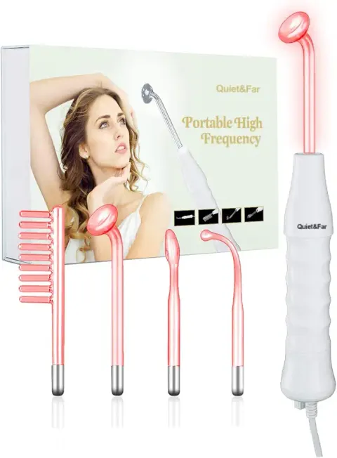 Darsonval High Frequency Facial Machine Skin Care Tool with 4 Tubes