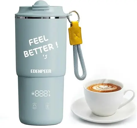 Edenpeer 14 oz Portable Electric Travel Mug, 120W