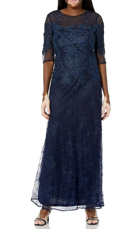 Emma Street Women's Corded Lace with Sequins Gown