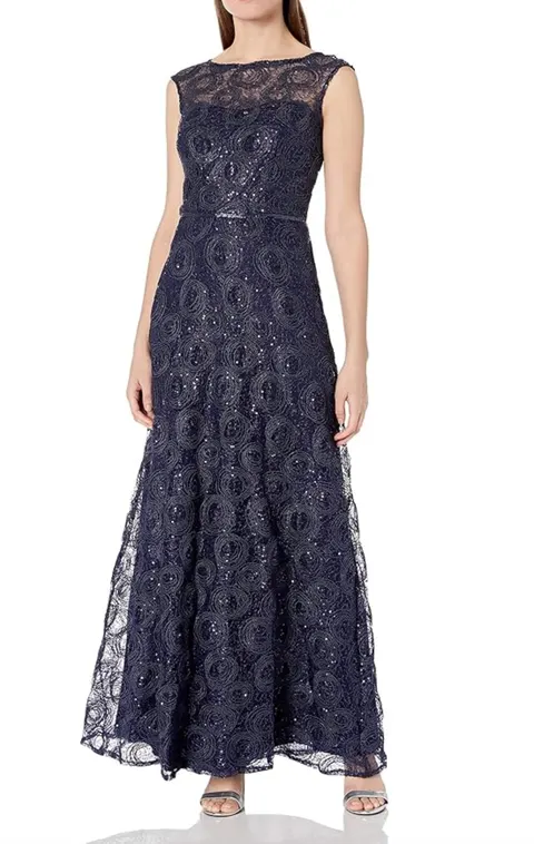 Emma Street Women's Corded Lace with Sequins Gown