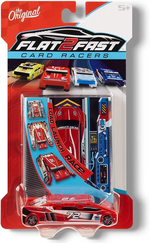 Blue 62 Card Racer | Load, Launch, Race - Pocket-Sized Racecar