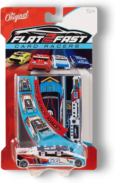 Blue 62 Card Racer | Load, Launch, Race - Pocket-Sized Racecar