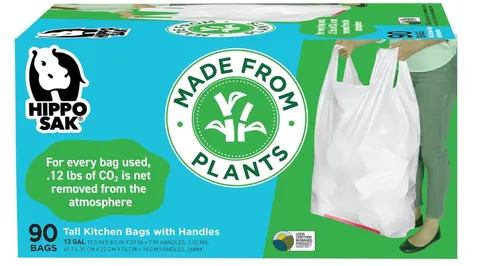 Hippo Sak Plant-Based Tall Kitchen Bags