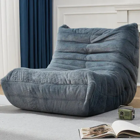 Hobestluk 96 in. Modular Sectional Sofa, L-Shape, Grey Stripe