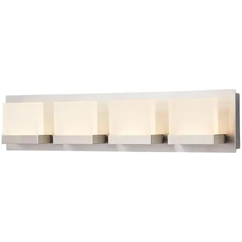 Alberson 4-Light Brushed Nickel LED Bath Bar Light