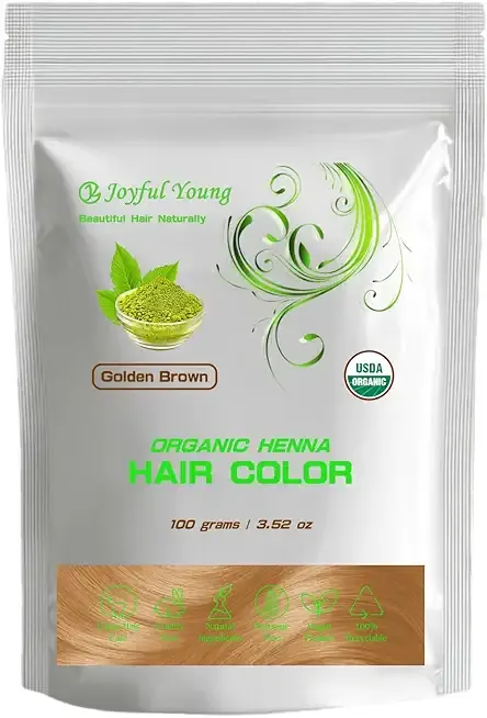 Joyful Young 100% Organic Henna Hair Color, Light Brown