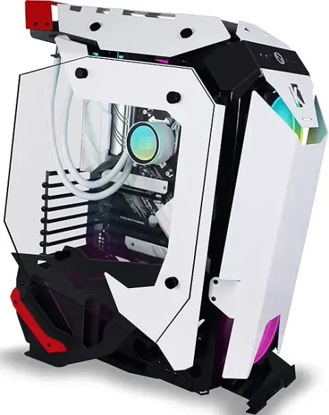 C650 Mech PC Case, ATX Tower, White