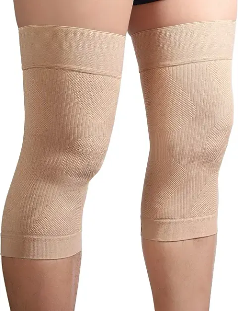 KEKING Thigh High Compression Stockings Footless, 20-30mmHg, Black