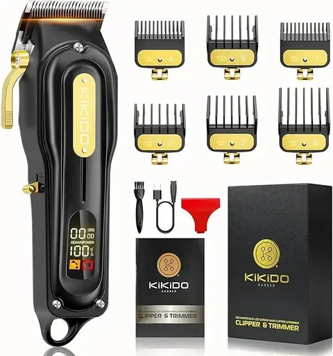 Kikido USB Rechargeable Hair Trimmer, Men's Grooming Kit