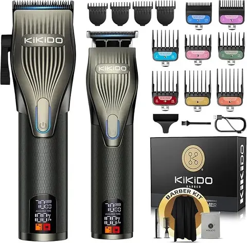 Kikido USB Rechargeable Hair Trimmer, Men's Grooming Kit
