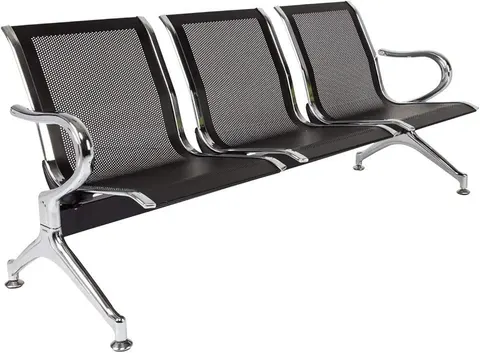 Kinbor Waiting Room Chairs, 3 Seat Reception Bench