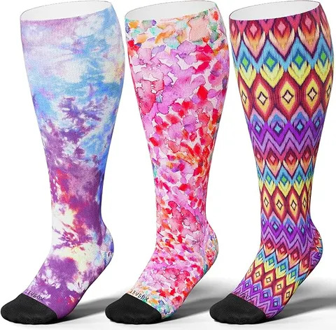 Viscose for Bamboo Compression Socks for Women&Men 20-30 mmHg