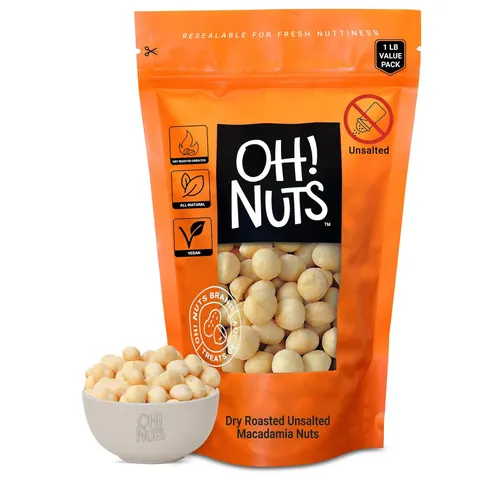 Dry Roasted Macadamia Nuts, 24 Oz, Sea Salt