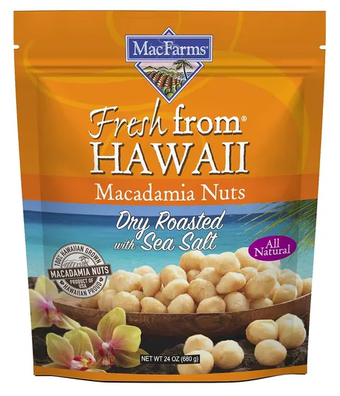 Dry Roasted Macadamia Nuts, 24 Oz, Sea Salt
