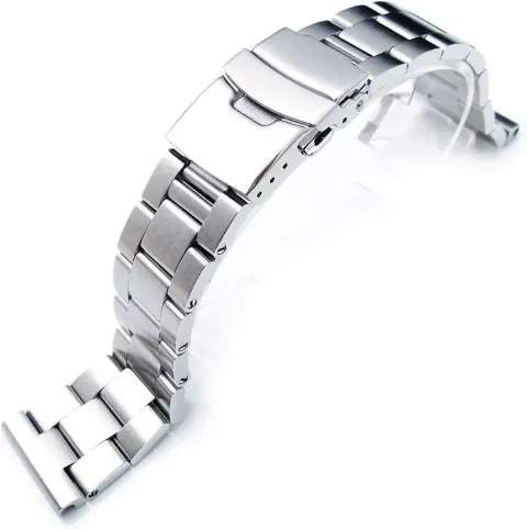 MILTAT 22mm Stainless Steel Watch Band, Super Boyer Straight End Bracelet, Brushed