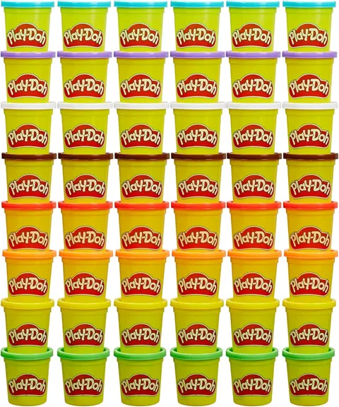 Play-Doh Bulk Pack of 48 Cans, 6 Sets of 8 Colors, 3 oz