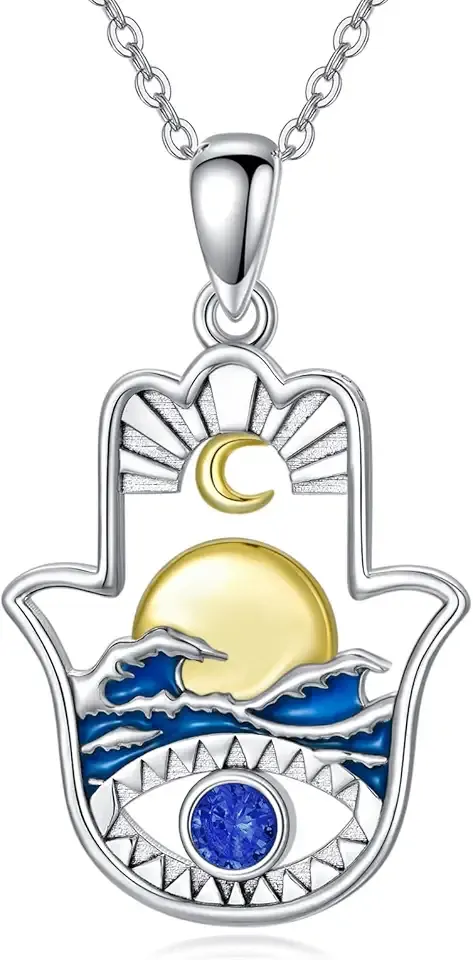 Proess Sterling Silver Infinity Heart Birthstone Necklace