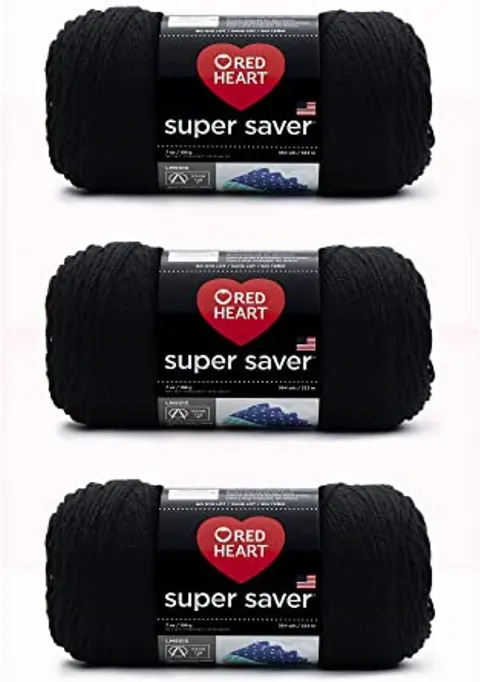 Red Heart Super Saver Black Yarn
