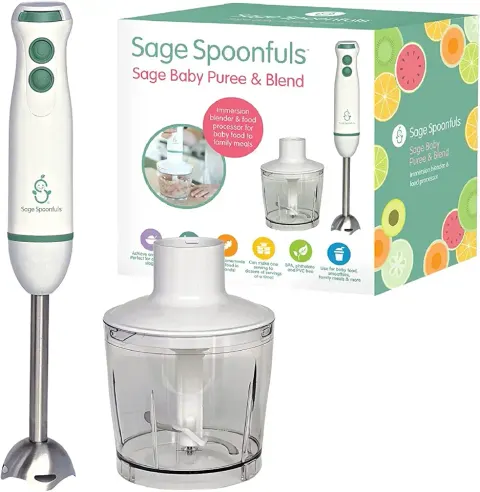 Baby Food Maker Immersion Blender, White