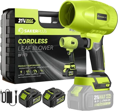 Seese Pro Turbo Jet Blower, Cordless Handheld, 1200 CFM, 200 MPH, with Batteries and Case