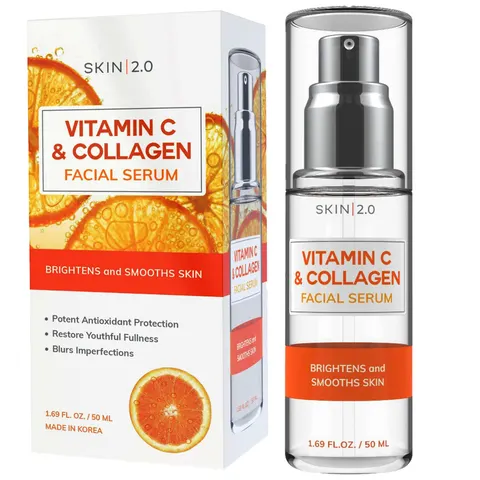 Korean Vitamin C & Collagen Face Moisturizer - Dermatologist Tested, Tightening- Anti-Aging