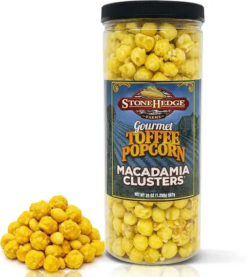 Stonehedge Farms Gourmet Toffee Popcorn Macadamia Clusters
