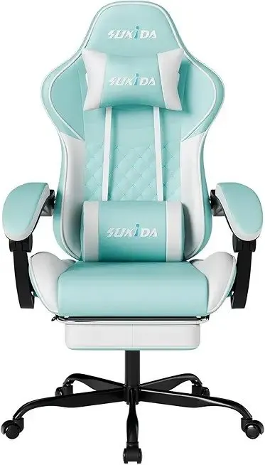 SUKIDA Ergonomic Gaming Computer Chair with Massage Lumbar Support