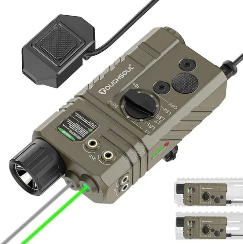 Toughsoul Tactical Flashlight 1450 Lumen, Picatinny and MLOK Mounted, with Strobe