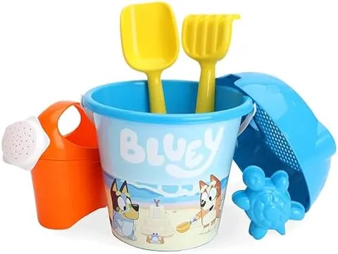 Bluey & Bingo 6 Piece Bucket & Spade Set with Watering Can