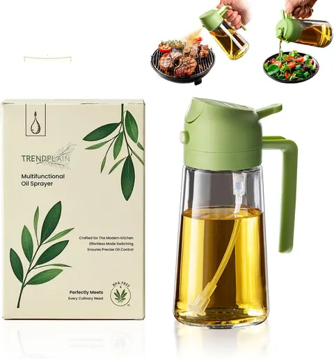 16oz Oil Dispenser Bottle with Sprayer - 2-in-1 Olive Oil Dispenser and Sprayer