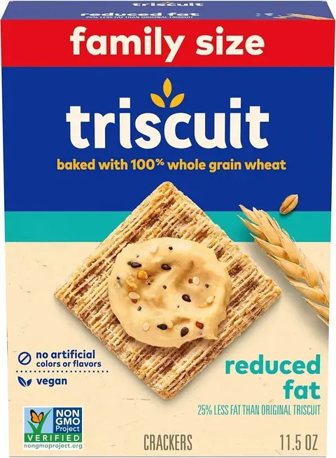 Triscuit Reduced Fat Whole Grain Wheat Crackers, 11.5 oz Family Size