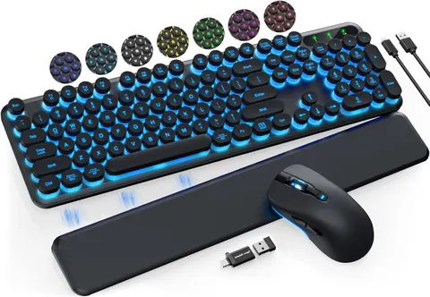 Full-Size Quiet Keyboard and Mouse Combo