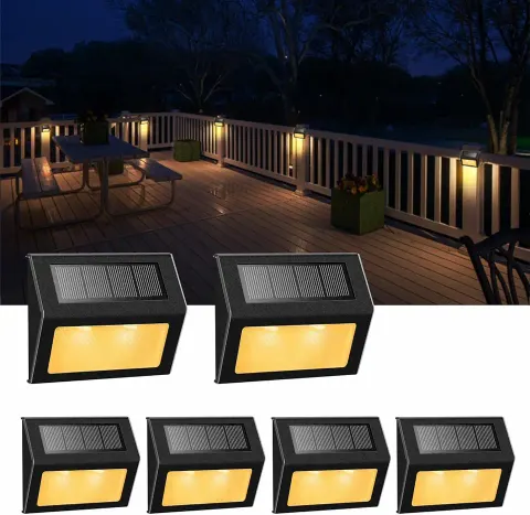 Solar Lights for Steps and Pathways, 6 Pack