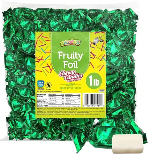 Zazers Black Foils Chewy Filled Sweet and Sour Candy