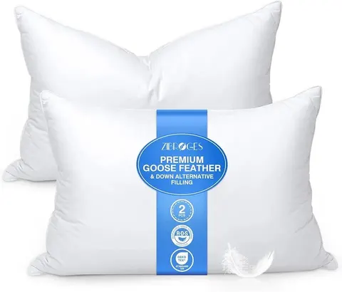 Zibroges Cervical Neck Pillow, Queen Size Cooling Memory Foam Contour Pillow
